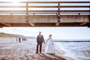 hochzeitsfotos, Hochzeitsfotografie, brautpaar, Strand, beach, meer