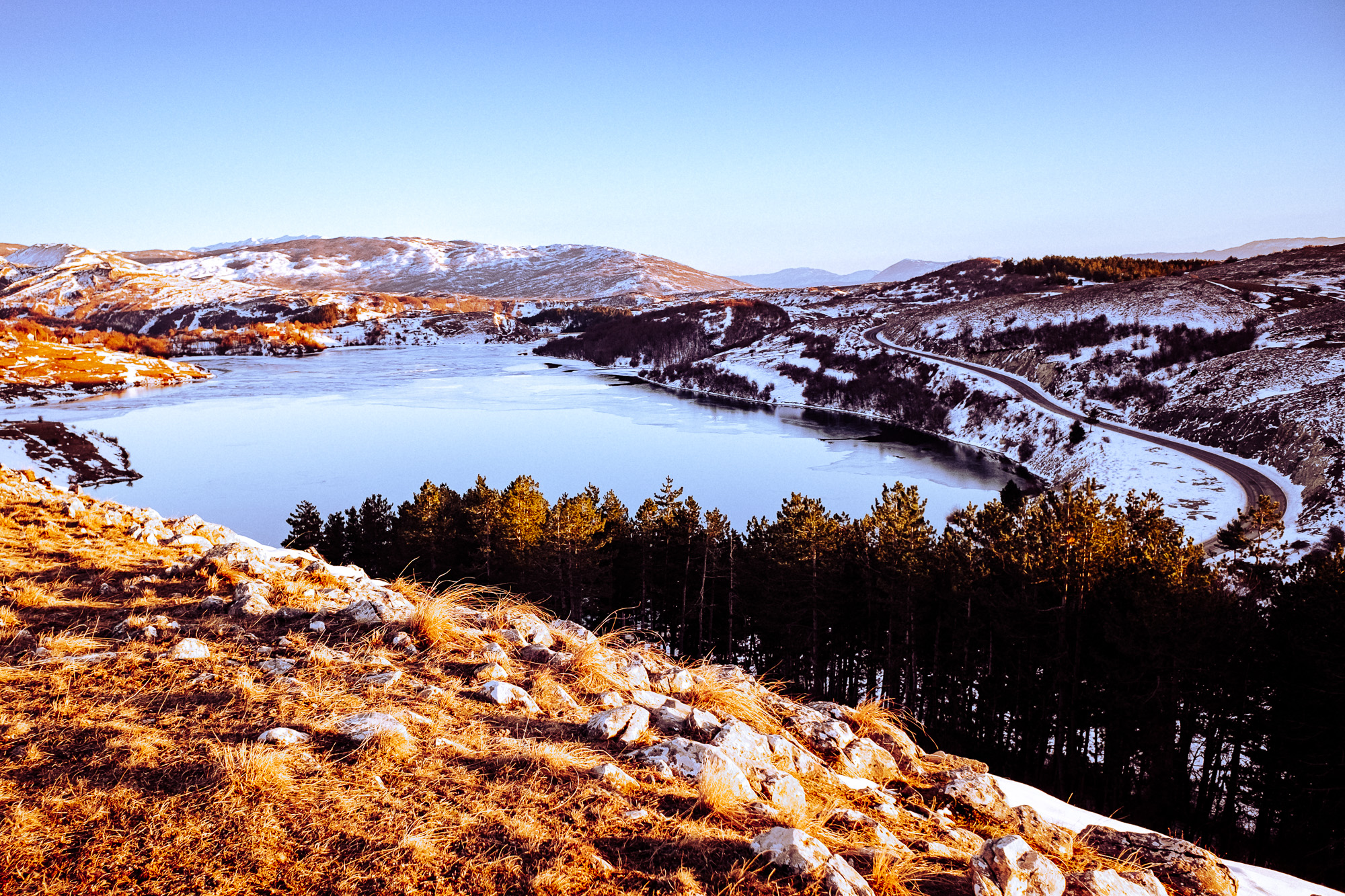 Landschaft, landscape, sundown, Sonnenuntergang, See