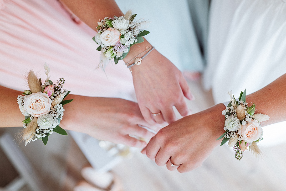 Armreifen, blumenschmuck, hochzeit, styling 