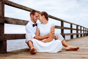 hochzeit am Meer, portraitshooting, brautpaarfoto